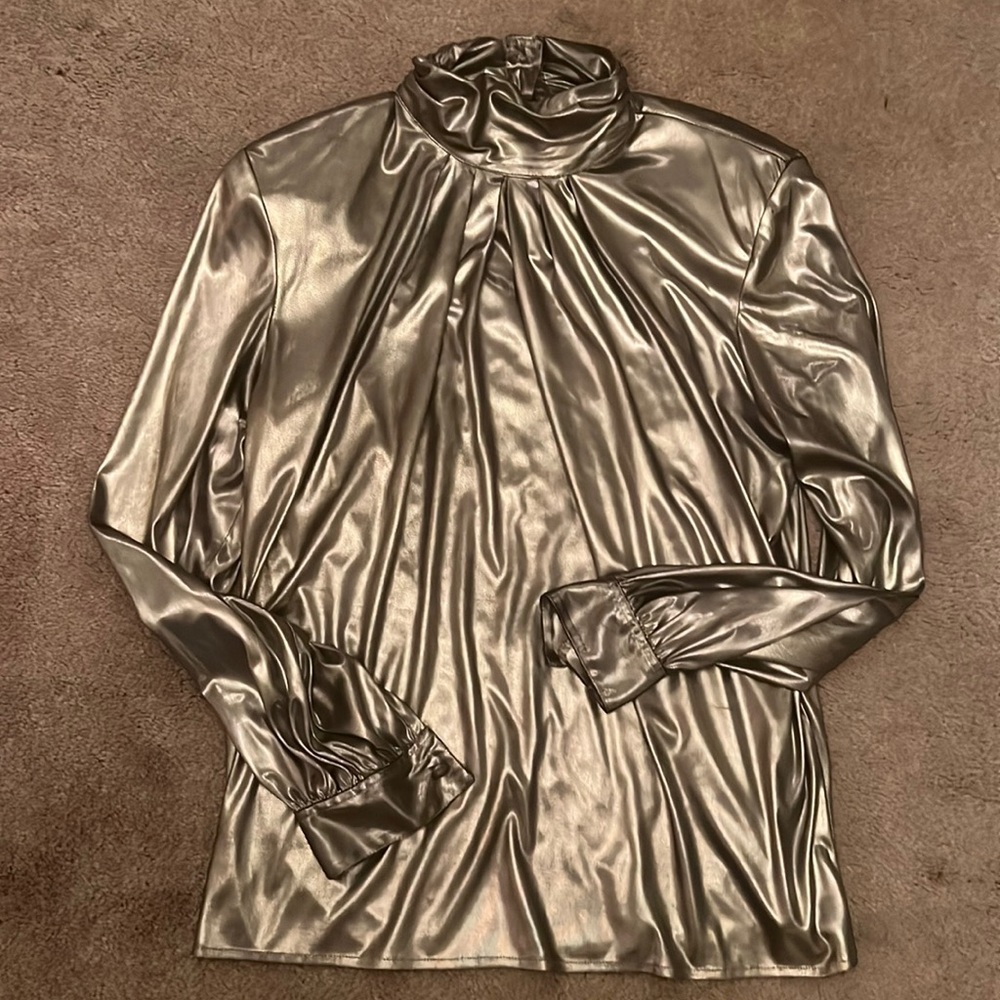 Vintage Laura & Jayne Collection Silver Blouse